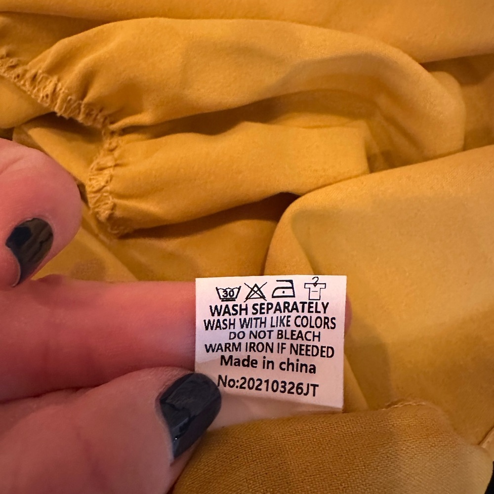 Yellow Ruffle Sleeve Dress - Picture 4 of 4